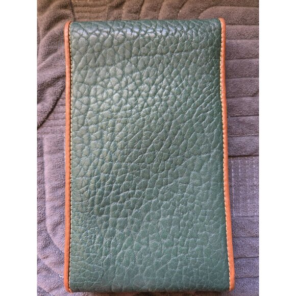 Vintage Esprit Wristlet Trifold Clutch Wallet Green Brown Faux Leather - Picture 2 of 5